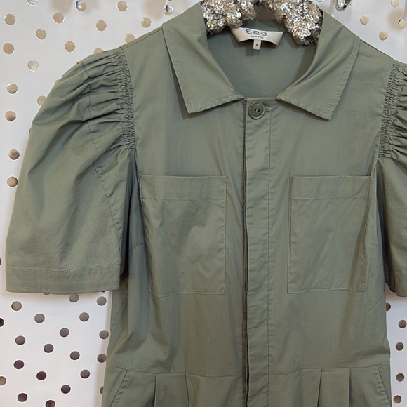 Sea New York Sienna Puff Sleeve Wide Leg Jumpsuit ~ - Picture 3 of 12